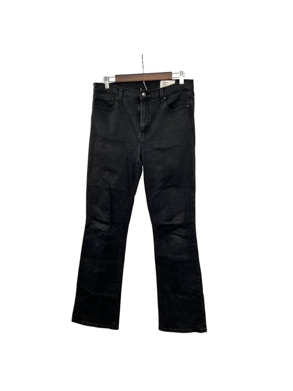 Cosmic Blue Love Womens Bootcut Jeans High Rise Faded Black Size 30 Waist